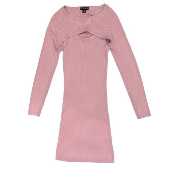 House of Harlow 1960 Two Piece Dress Shrug Set Sweater Truffle Pink S - Picture 11 of 11